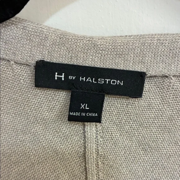 H by Halston Taupe Cardigan Sweater Silk/Cashmere Sz XL - Picture 5 of 10
